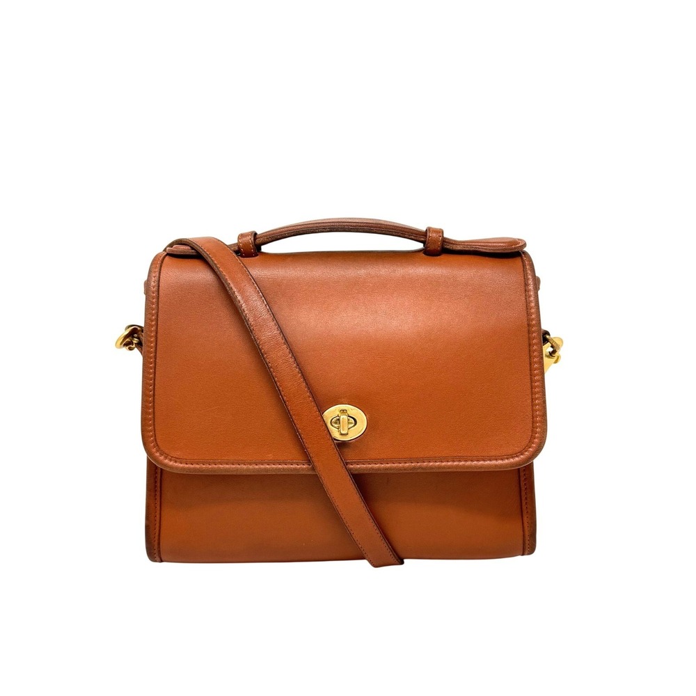 Coach Court Bag 9870 Vintage 1997 Glovetanned Leather British Tan Crossbody